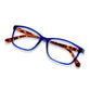 Read Optics Blue and Brown Tortoiseshell Rectangular Reading Glasses For Men & Women