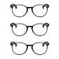 3 Pack - Read Optics Matt Black Round Reading Glasses For Men & Women