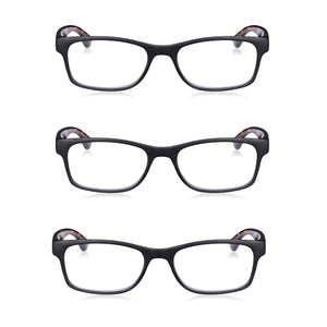 3 Pack - Read Optics Black and Brown Tortoiseshell Rectangular Reading Glasses For Men & Women