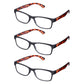 3 Pack - Read Optics Black and Brown Tortoiseshell Rectangular Reading Glasses For Men & Women