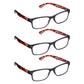 3 Pack - Read Optics Black and Brown Tortoiseshell Rectangular Reading Glasses For Men & Women