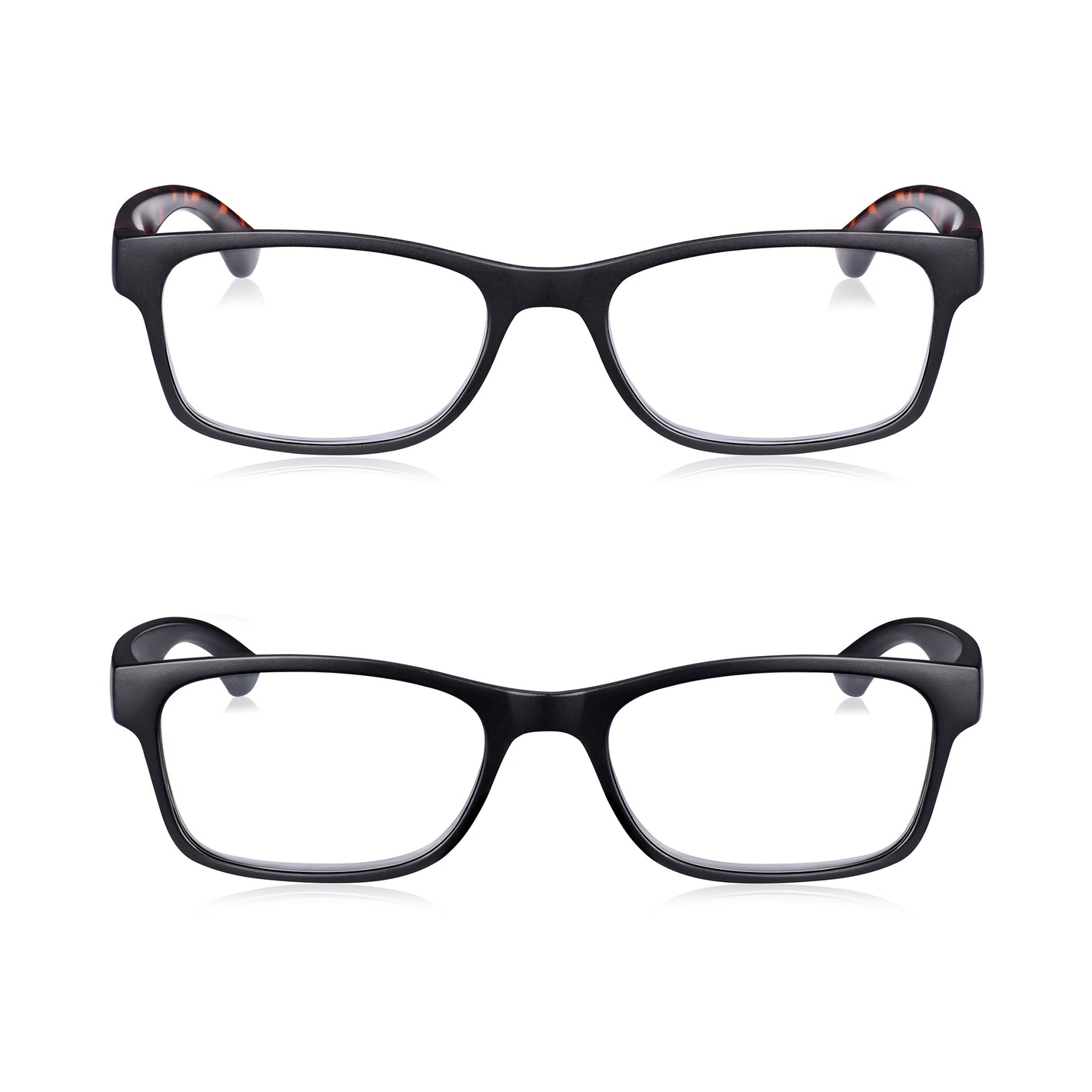 2 Pack Reading Glasses for Men and Women 2 Colours , 2 x Ready to Wear Glasses