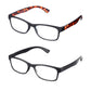 2 Pack Reading Glasses for Men and Women 2 Colours , 2 x Ready to Wear Glasses