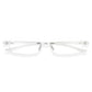 Read Optics Frosted Clear Rectangular Rimless Reading Glasses for Men & Women