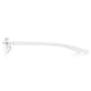 Read Optics Frosted Clear Rectangular Rimless Reading Glasses for Men & Women
