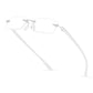 Read Optics Frosted Clear Rectangular Rimless Reading Glasses for Men & Women