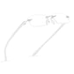 Read Optics Frosted Clear Rectangular Rimless Reading Glasses for Men & Women