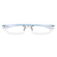 Read Optics Blue Rectangular Rimless Reading Glasses for Men & Women