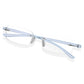 Read Optics Blue Rectangular Rimless Reading Glasses for Men & Women