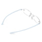 Read Optics Blue Rectangular Rimless Reading Glasses for Men & Women