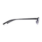Matt Black Rectangular Half Frame Reading Glasses with Spring Hinges For Men