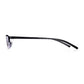 Matt Black Rectangular Half Frame Reading Glasses with Spring Hinges For Men