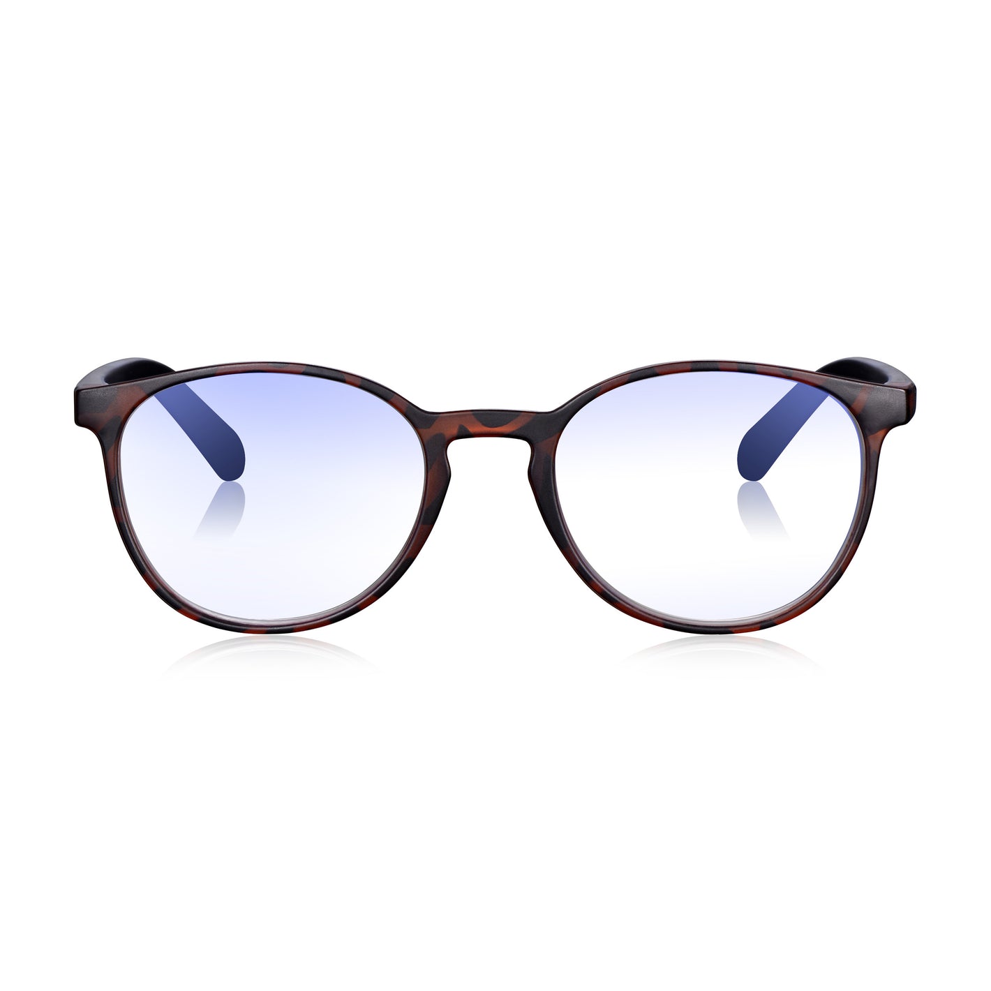 Read Optics Brown Tortoiseshell Round Blue Light Blocking Glasses For Men & Women