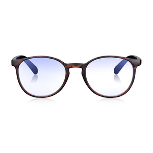 Read Optics Brown Tortoiseshell Round Blue Light Blocking Glasses For Men & Women