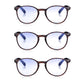 Read Optics 3 Pack Brown Tortoiseshell Round Blue Light Blocking Glasses For Men & Women