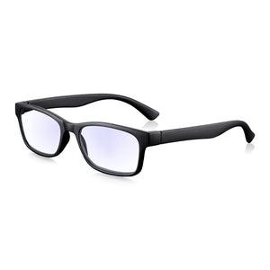 Black Rectangular Blue Light Blocking Reading Glasses For Men & Women
