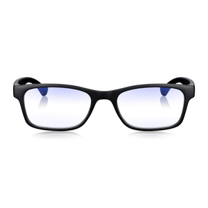 Black Rectangular Blue Light Blocking Reading Glasses For Men & Women