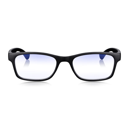 Black Rectangular Blue Light Blocking Reading Glasses For Men & Women