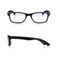 Black Rectangular Blue Light Blocking Reading Glasses For Men & Women