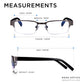 Read Optics Grey Rectangular Half Frame Blue Light Blocking Reading Glasses