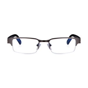 Read Optics Grey Rectangular Half Frame Blue Light Blocking Reading Glasses
