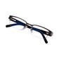 Read Optics Grey Rectangular Half Frame Blue Light Blocking Reading Glasses