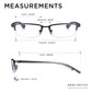 Read Optics Grey Rectangular Half Frame Blue Light Blocking Reading Glasses with Spring Hinges For Men & Women