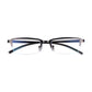 Read Optics Grey Rectangular Half Frame Blue Light Blocking Reading Glasses with Spring Hinges For Men & Women