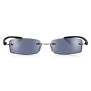 Read Optics Black Rectangular Rimless Reading Sunglasses for Men & Women