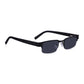 Matt Black Rectangular Semi Rimless Sun Reading Glasses with Spring Hinges For Men & Women