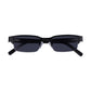 Matt Black Rectangular Semi Rimless Sun Reading Glasses with Spring Hinges For Men & Women