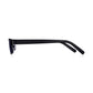 Matt Black Rectangular Semi Rimless Sun Reading Glasses with Spring Hinges For Men & Women