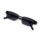 Matt Black Rectangular Semi Rimless Sun Reading Glasses with Spring Hinges For Men & Women