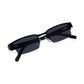 Matt Black Rectangular Semi Rimless Sun Reading Glasses with Spring Hinges For Men & Women