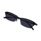 Read Optics Gloss Black Rectangular Half Frame Reading Sun Glasses with Spring Hinges For Men