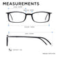 Read Optics Super Thin Black Rectangular Blue Light Blocking Reading Glasses for Men & Women