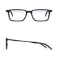 Read Optics Black Rectangular Anti Blue Light Reading Glasses for Men & Women