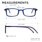 Read Optics Blue Rectangular Anti Blue Light Reading Glasses for Men & Women