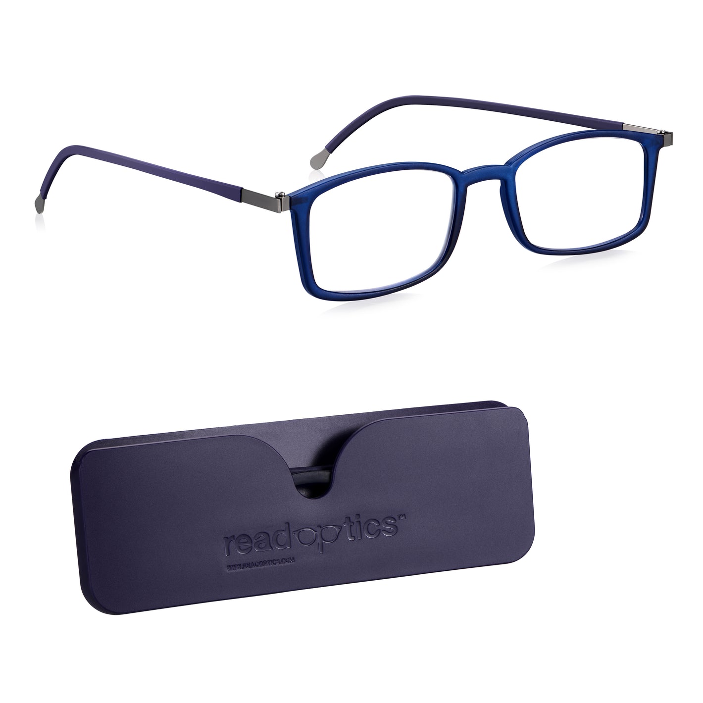 Read Optics Blue Rectangular Anti Blue Light Reading Glasses for Men & Women