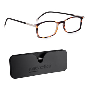 Read Optics Tortoiseshell Rectangular Blue Light Blocking Reading Glasses for Men & Women