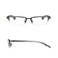 Read Optics Grey Rectangular Half Frame Blue Light Blocking Reading Glasses with Spring Hinges For Men & Women
