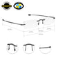 Gunmetal Grey Compact Folding Rimless Reading Glasses For Men & Women