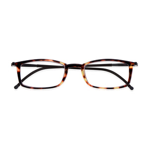 Read Optics Tortoiseshell Rectangular Blue Light Blocking Reading Glasses for Men & Women